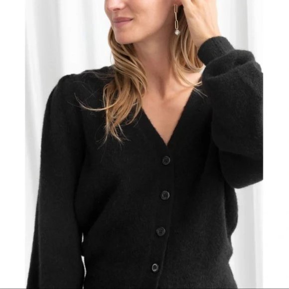 & Other Stories - Alpaca puff sleeves cardigan - Picture 3 of 8